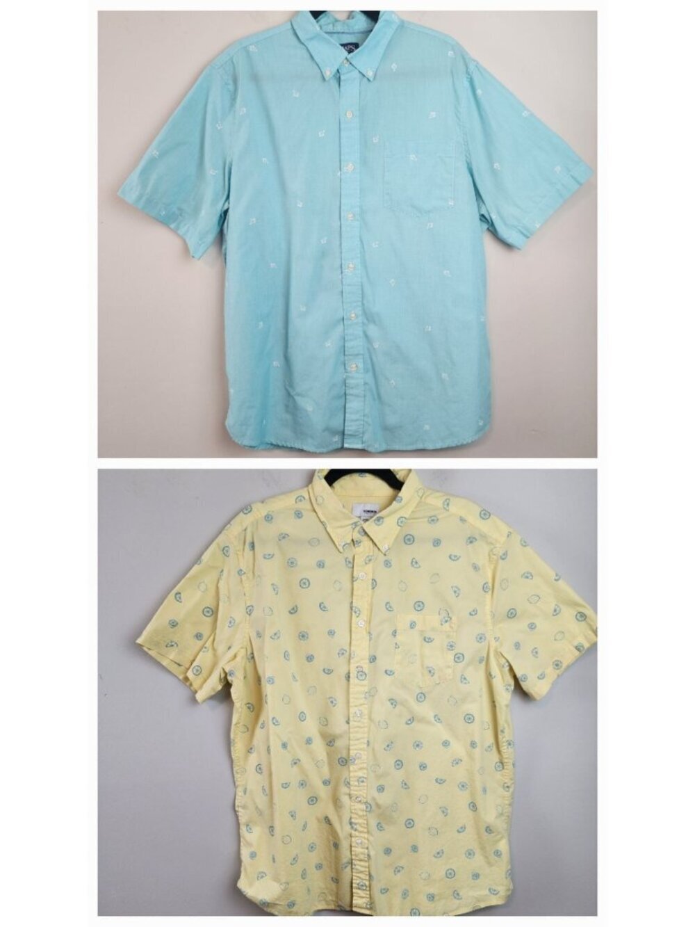 Men's short sleeve button down shirts bundle Chaps Sonoma sz XL summer beach